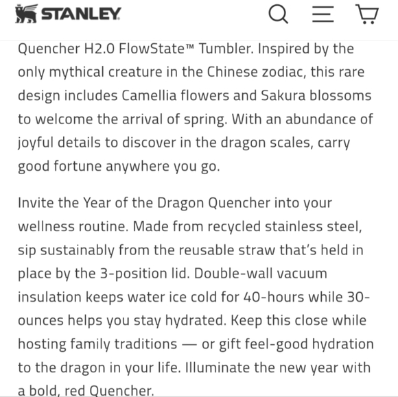 Stanley Lunar New Year Limited Edition Tumbler- 30oz - Picture 4 of 5